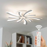 Lustra LED 70W, 10 Brate, Telecomanda IR, 3 Culori, 700 mm