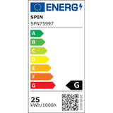 Aplica LED liniara perete neagra 25W, 1300 lm, 800x80 mm, 3000K