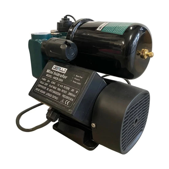 Mini hidrofor 300W, debit 1.8 mc/h, 20m refulare, 8m absorbtie, bobinaj cupru, carcasa fonta