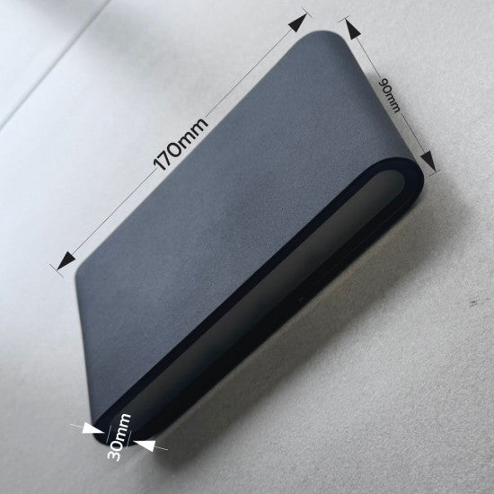 Aplica LED extra-plata, 12W, 1080 lm, 170x90x30 mm