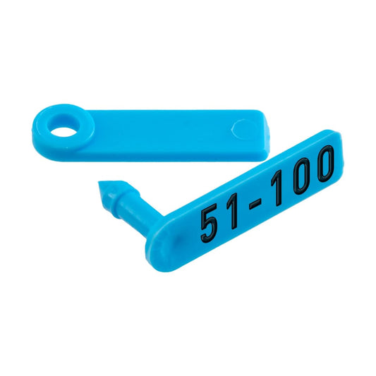 Crotalii pentru miei si iezi Twintag albastru 51-100