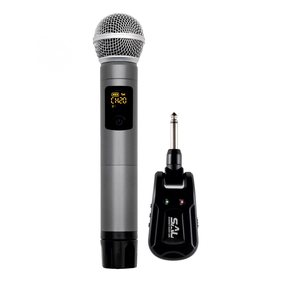 Set microfon wireless profesional, 40 m, digital, reducere zgomot, 20 canale