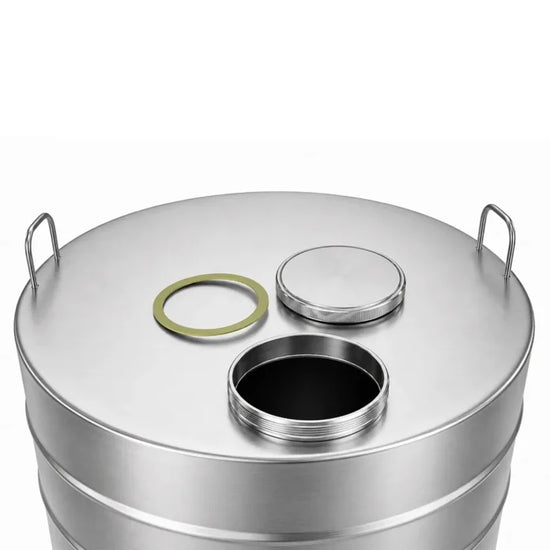 Butoi INOX 250L, AISI 304, capac clamp, Ø602x1000 mm
