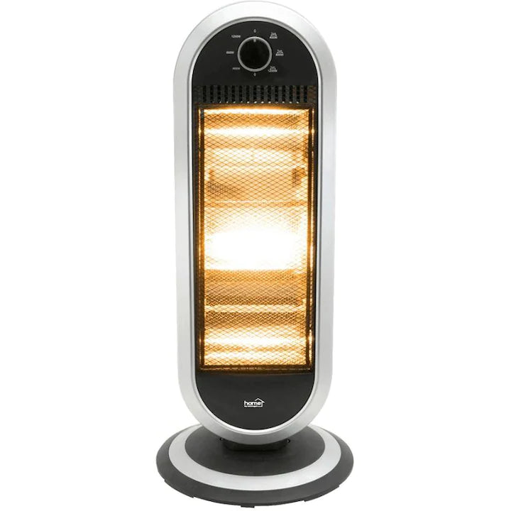 Radiator halogen FK 23 cu 3 trepte de putere, oscilare, protectie la rasturnare – incalzire eficienta pentru 18 m²