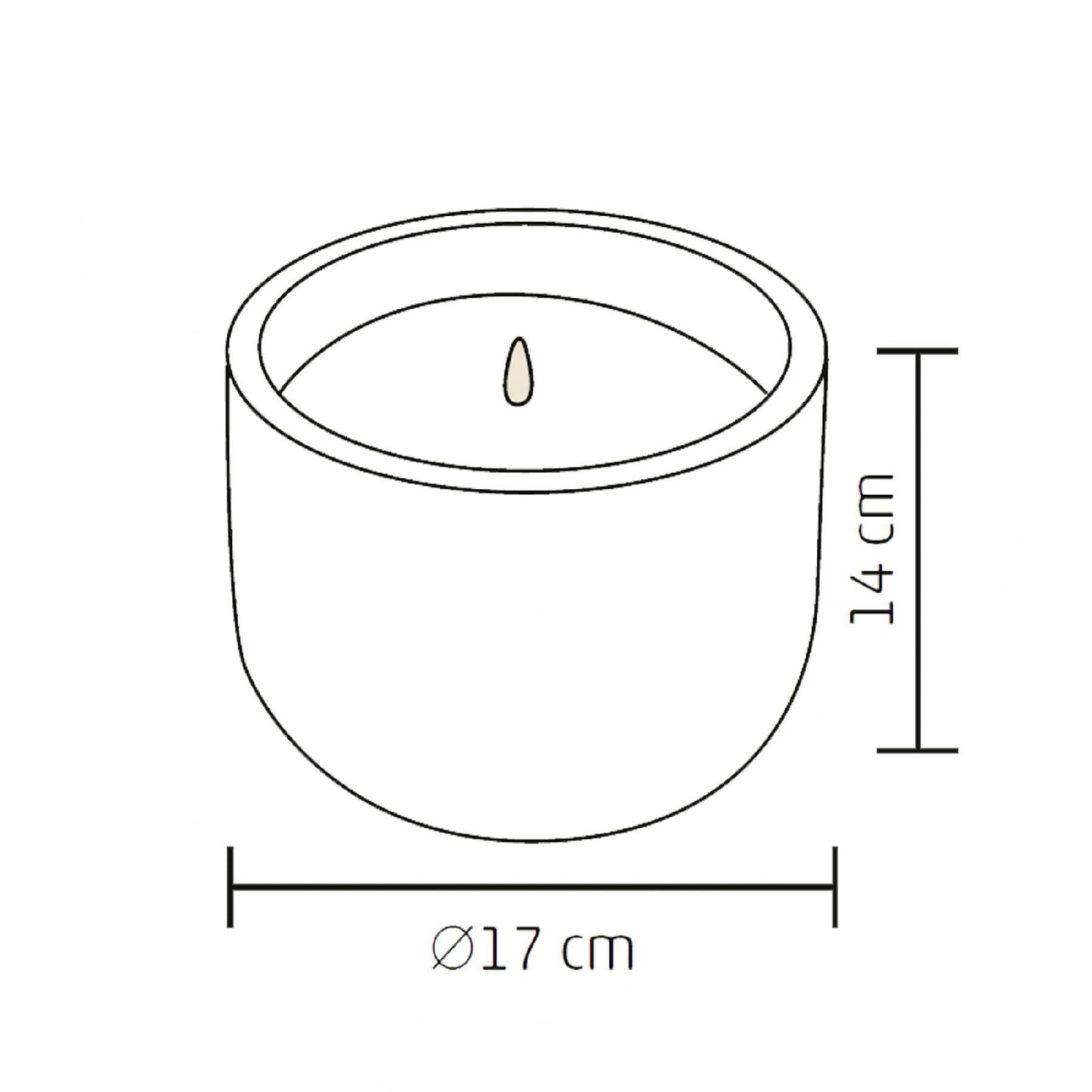 Candelă din piatră cu LED – Lumină alb cald, formă de flacără, cu timer