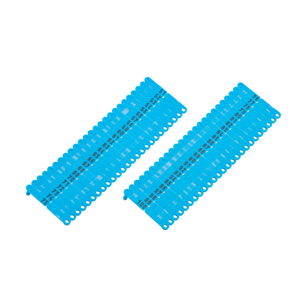 Crotalii pentru miei si iezi Twintag albastru 51-100