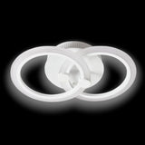 Lustra LED Cercuri 35W, 2 Brate, Telecomanda IR, 3 Culori, 400 mm