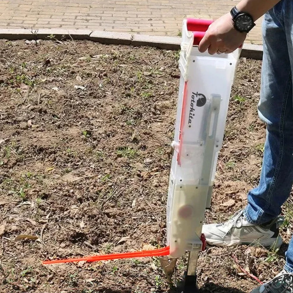 Plantator seminte manual cu distantier si 6 tamburi, ajustabil pentru porumb, fasole, mazare