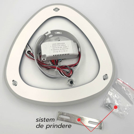 Plafoniera LED Halimede 48W, 3700lm, Ø240x55mm