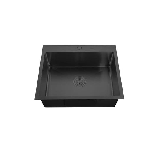 Chiuveta bucatarie MIXXUS HM5045-215 NANO-BLACK, 500x450 mm, otel inoxidabil, adancime 215 mm, sifon inclus