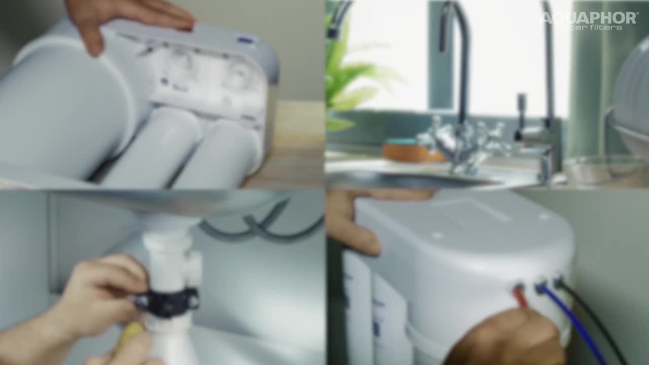 Filtru apa potabila cu osmoza inversa Aquaphor Morion RO-101S, 4 filtre (K5/K2/M/K7M), rezervor 5L, 190L/zi, protectie 99.9% bacterii si virusi