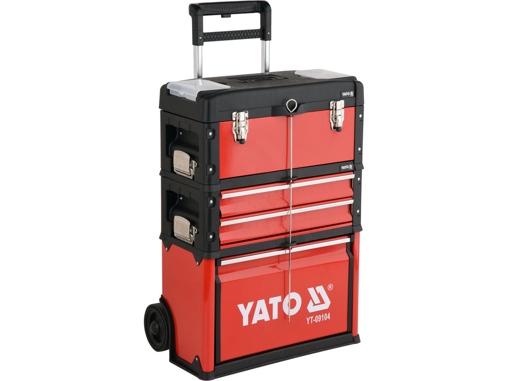 Troler scule cu 3 compartimente 78 piese Yato YT-09104