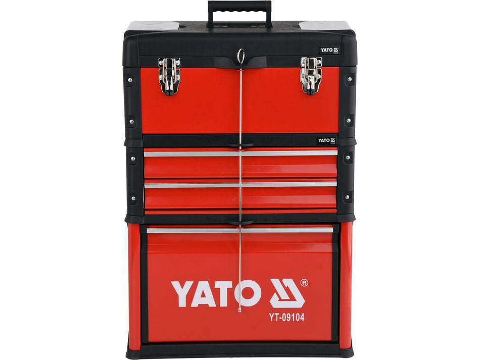 Troler scule cu 3 compartimente 78 piese Yato YT-09104