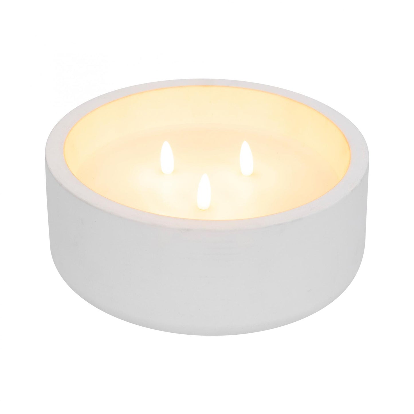 Candela din Piatra cu LED Alb Cald Ø20 x 8 cm, 3 LED-uri Intermitente, Timer 6H ON/18H OFF, Alimentare 3xAA – CDL 20