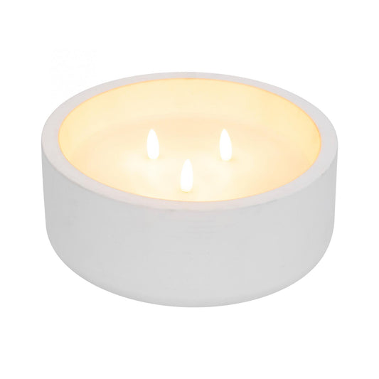 Candela din Piatra cu LED Alb Cald Ø20 x 8 cm, 3 LED-uri Intermitente, Timer 6H ON/18H OFF, Alimentare 3xAA – CDL 20