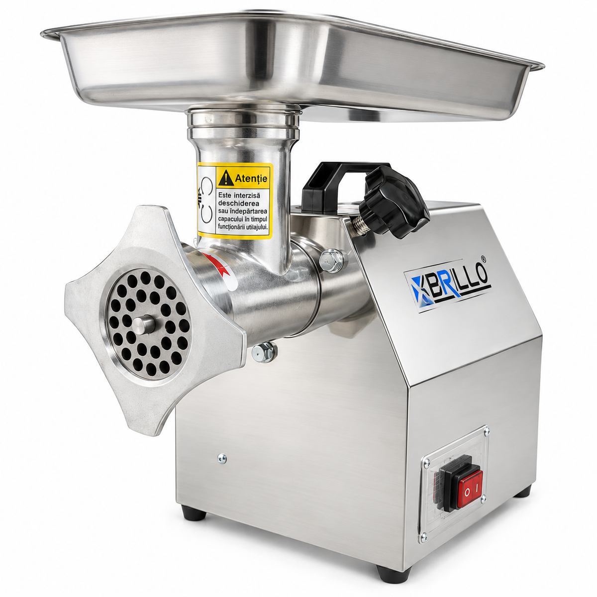Masina Electrica de Tocat Carne Brillo MK12, 3000W, 160 kg/h, 2 Site, Accesoriu Carnati