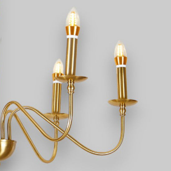 Candelabru Suspendat Medusa, 6xE14, Ø76 x 140 cm, Auriu