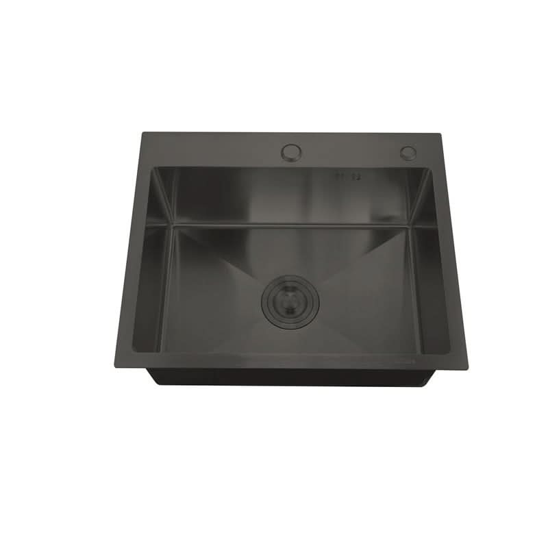 Chiuvetă bucătărie MIXXUS HM5050-215 NANO-BLACK din inox 500x500mm, adâncime 215mm