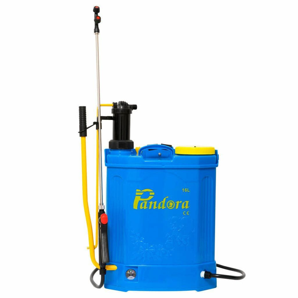 Set Pompa De Stropit Cu Acumulator Si Manuala (2 In 1) Pandora, 16L + Set Lance Telescopica Stropit Pomi 3M, Vermorel
