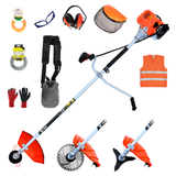 Motocoasa ZEP Power 5, 5 CP, 52CC, 8000 RPM, Easy Start, 15 Accesorii, Cultivator, Prasitoare, Tambur Fir, Disc Metal 3 Lame