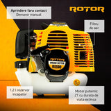 Motocoasa Benzina ROTOR R5500, 4.7CP, 52cc, 2T, 10000 RPM, disc 3 sisteme taiere