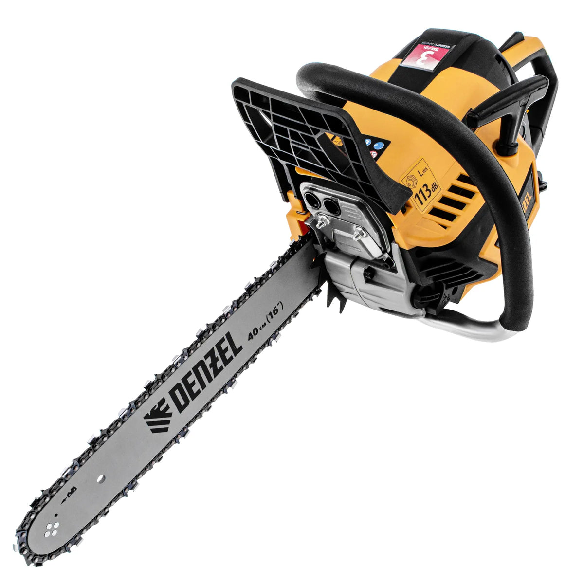 Fierastrau cu lant pe benzina Denzel DS-4516, 45 cm3, 1.7 kW, lama 16", pas 0.325", 64 zale