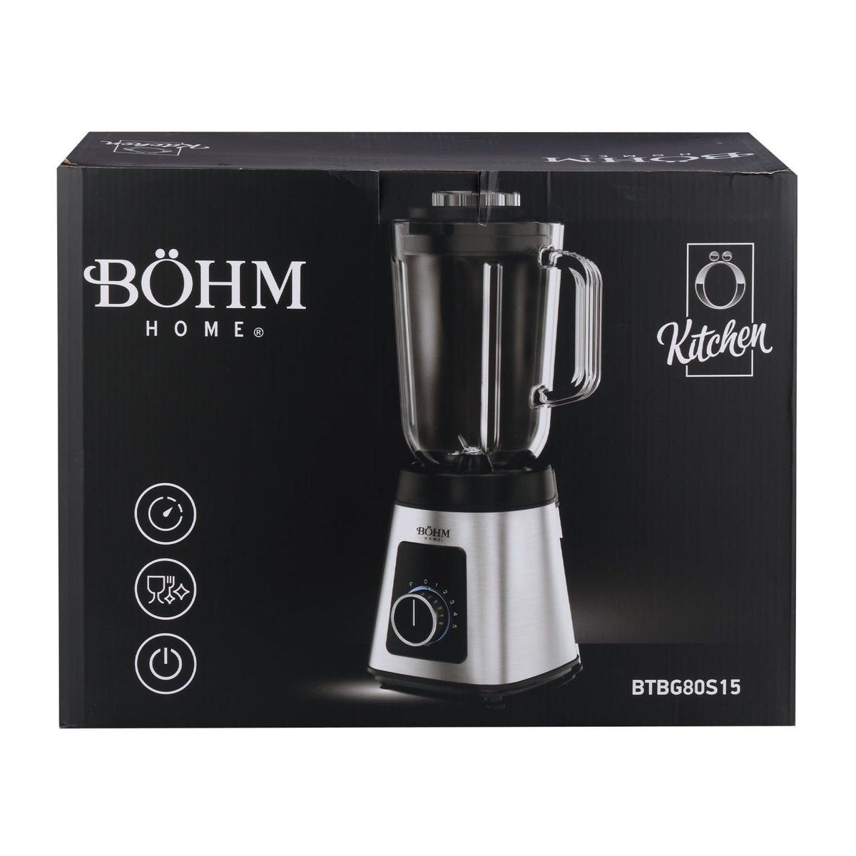 Blender de masa BOHM Home BTBG80S15, 800 W, 1,5 L, 6 lame