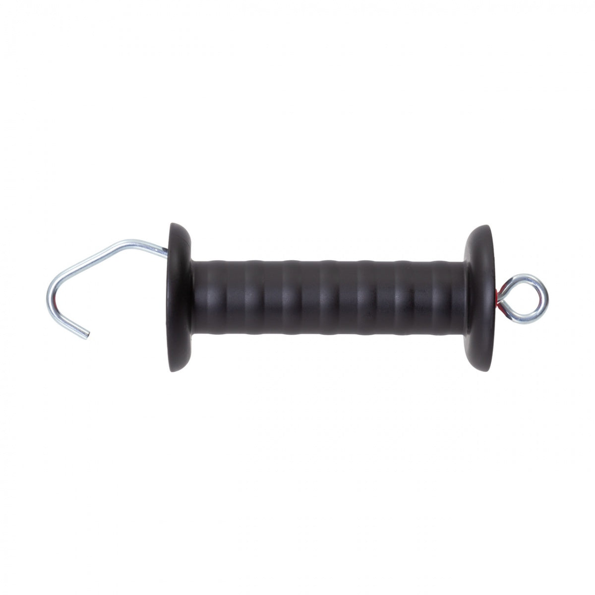 Maner poarta gard electric cu carlig si arc, compatibil fir si banda, negru