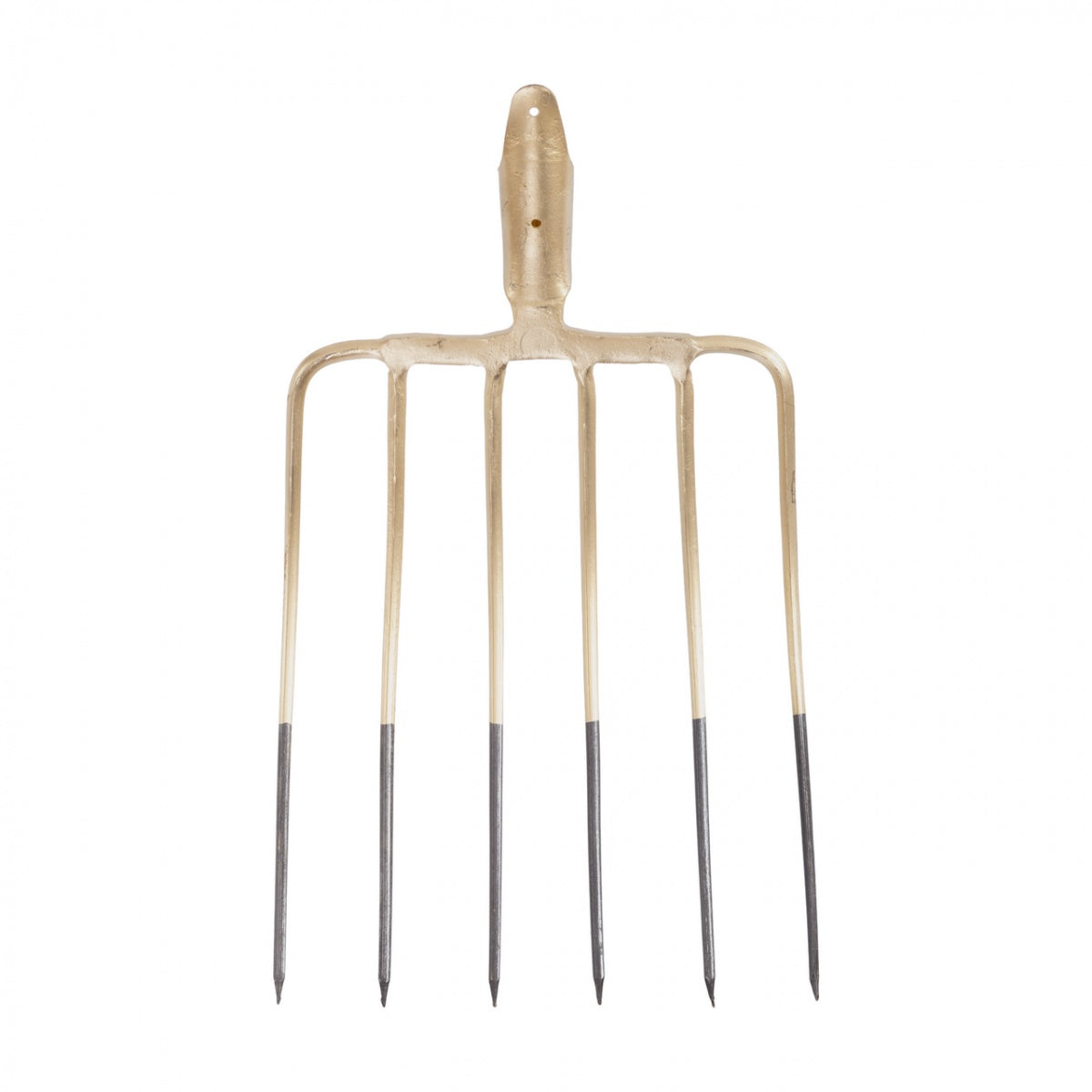 Furca siloz 6 coarne otel forjat 35x29 cm fara coada racord 37 mm