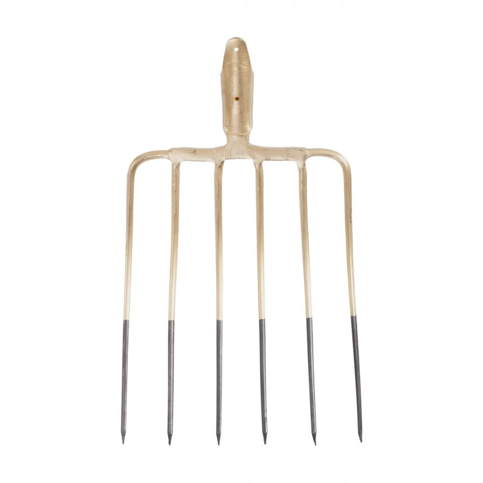 Furca siloz 6 coarne otel forjat 35x29 cm fara coada racord 37 mm