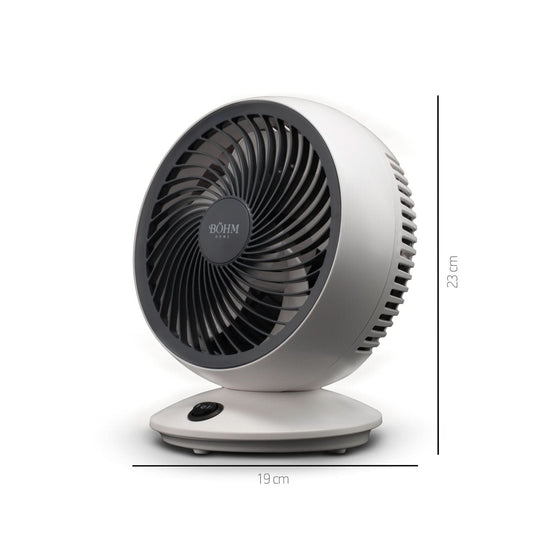 Ventilator de birou USB BOHM BSF-608, 3W, 6 inch, 2 viteze, unghi reglabil 45 grade, alb