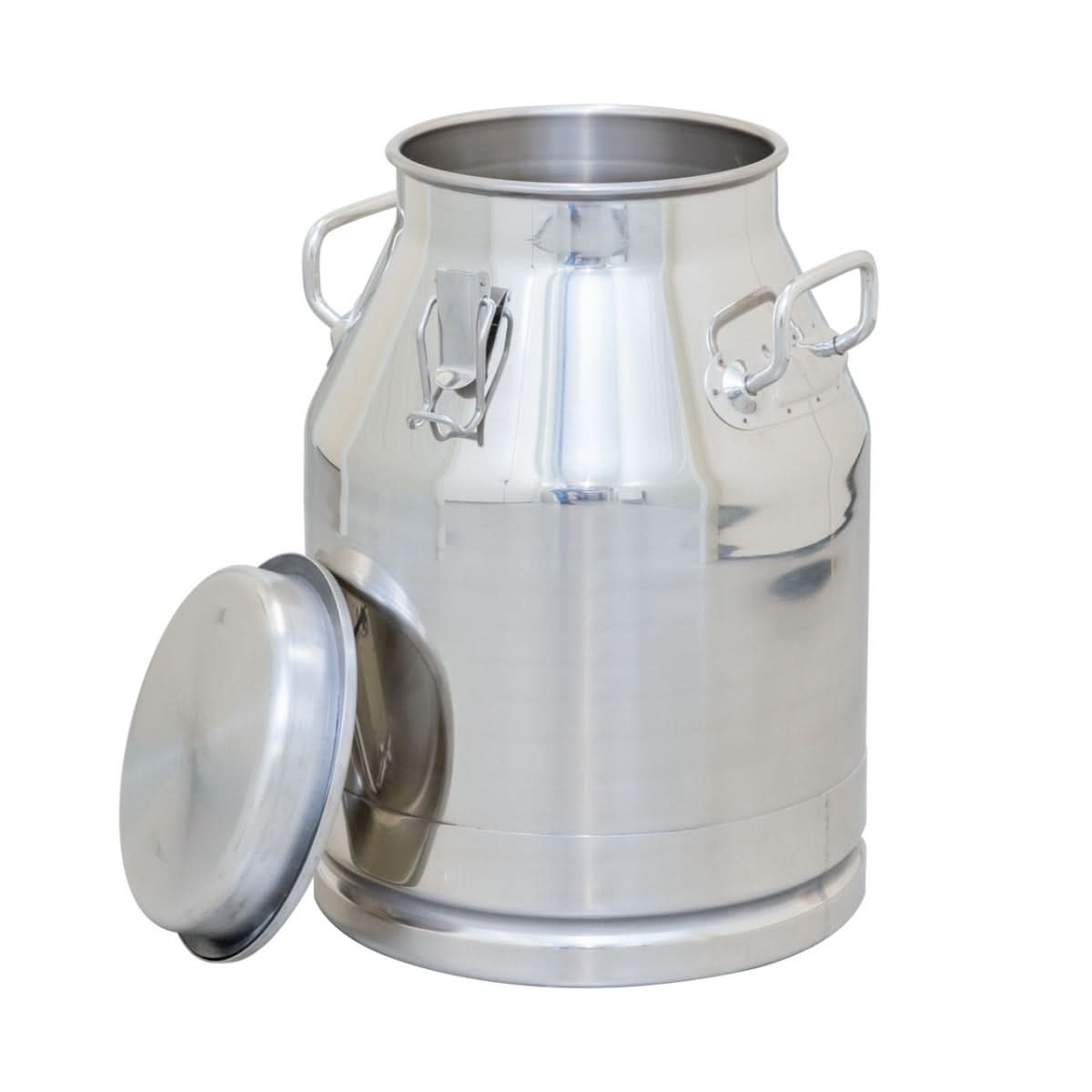 Bidon inox 30L capac clips etans pentru transport lapte