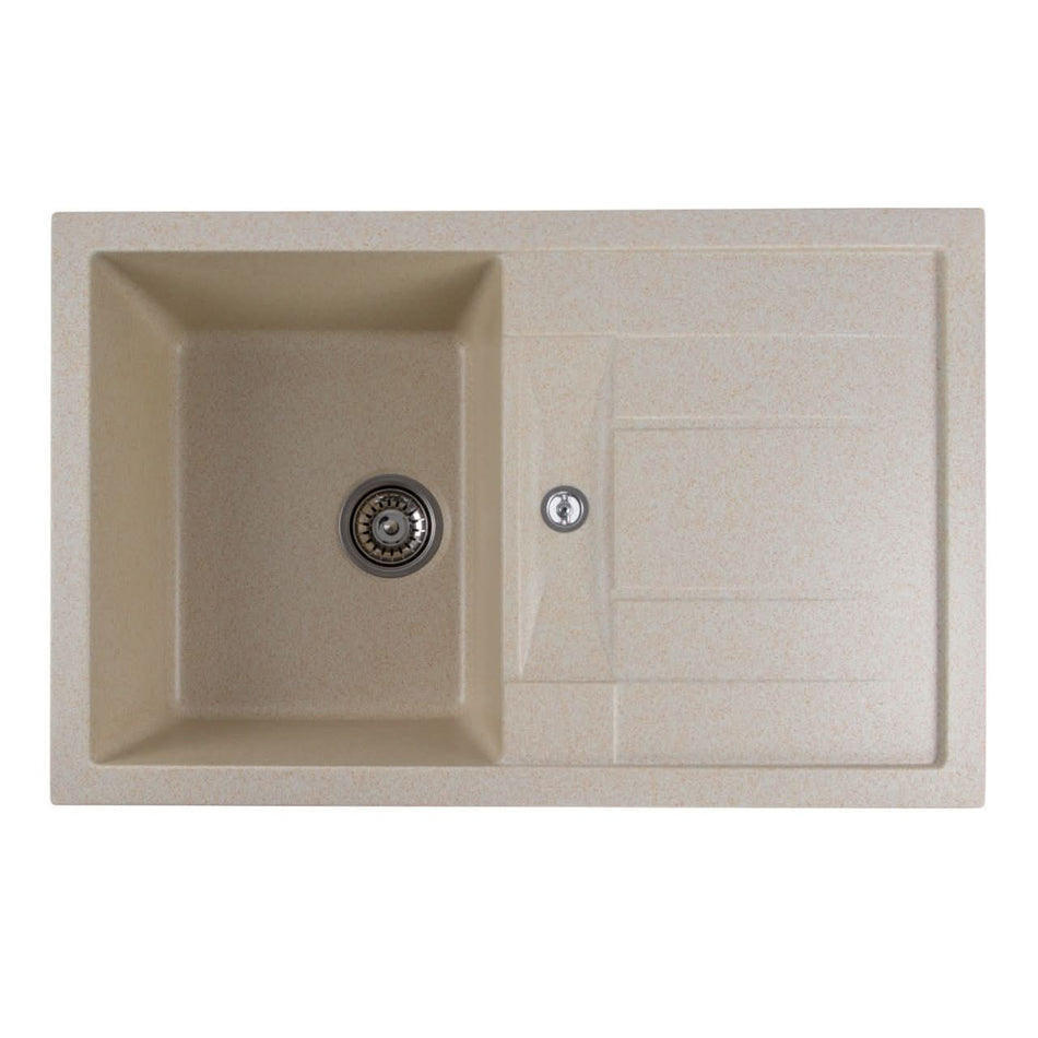 Chiuveta Bucatarie Elefant Premium Troya 7850, Nisip Bej, 776x496 mm