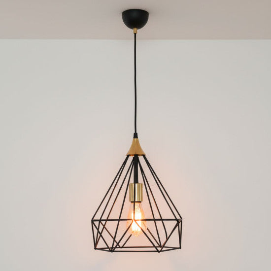Lustra SUDE Negru, 1xE27, max. 60W, 90x26 cm