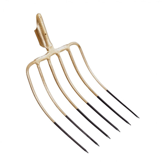 Furca siloz 6 coarne otel forjat 35x29 cm fara coada racord 37 mm