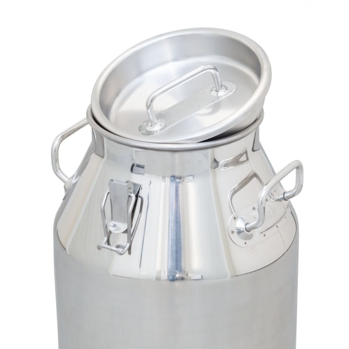 Bidon inox 30L capac clips etans pentru transport lapte