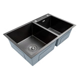 Chiuveta dubla BÖHM BH7849DBA, inox SUS304, 780x490x220 mm