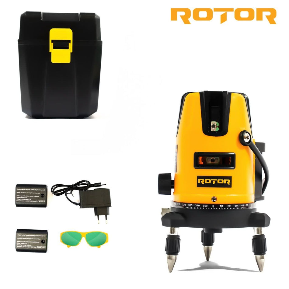 Nivela Laser ROTOR RLE-3D, 3 Linii, ±2 mm/5m, 40 m, Timp nivelare ≤ 5s