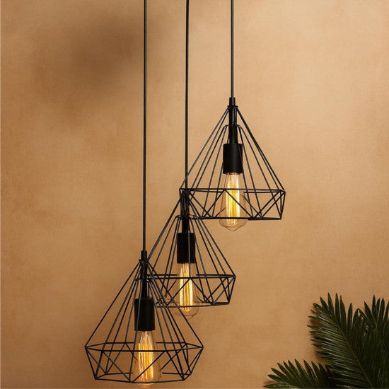 Lustra SUDE Negru, 1xE27, max. 60W, 90x26 cm