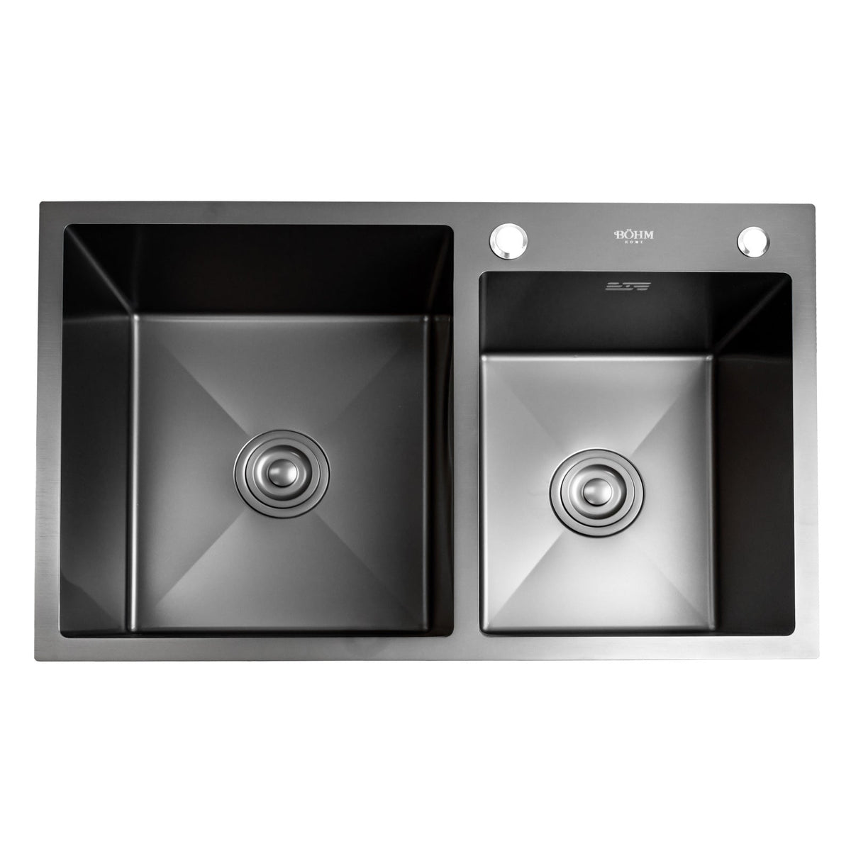 Chiuveta dubla BÖHM BH7849DBA, inox SUS304, 780x490x220 mm