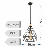 Lustra SUDE Negru, 1xE27, max. 60W, 90x26 cm