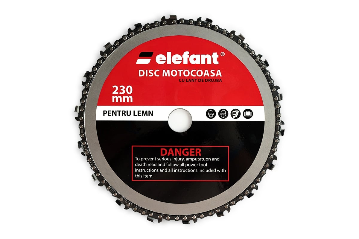 Disc motocoasa cu lant drujba ELEFANT, 230x25.4 mm