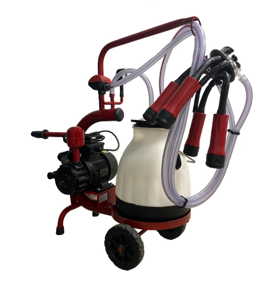 Aparat muls vaci Bartech 1 post, 20L, 0.55 kW, bidon din plastic