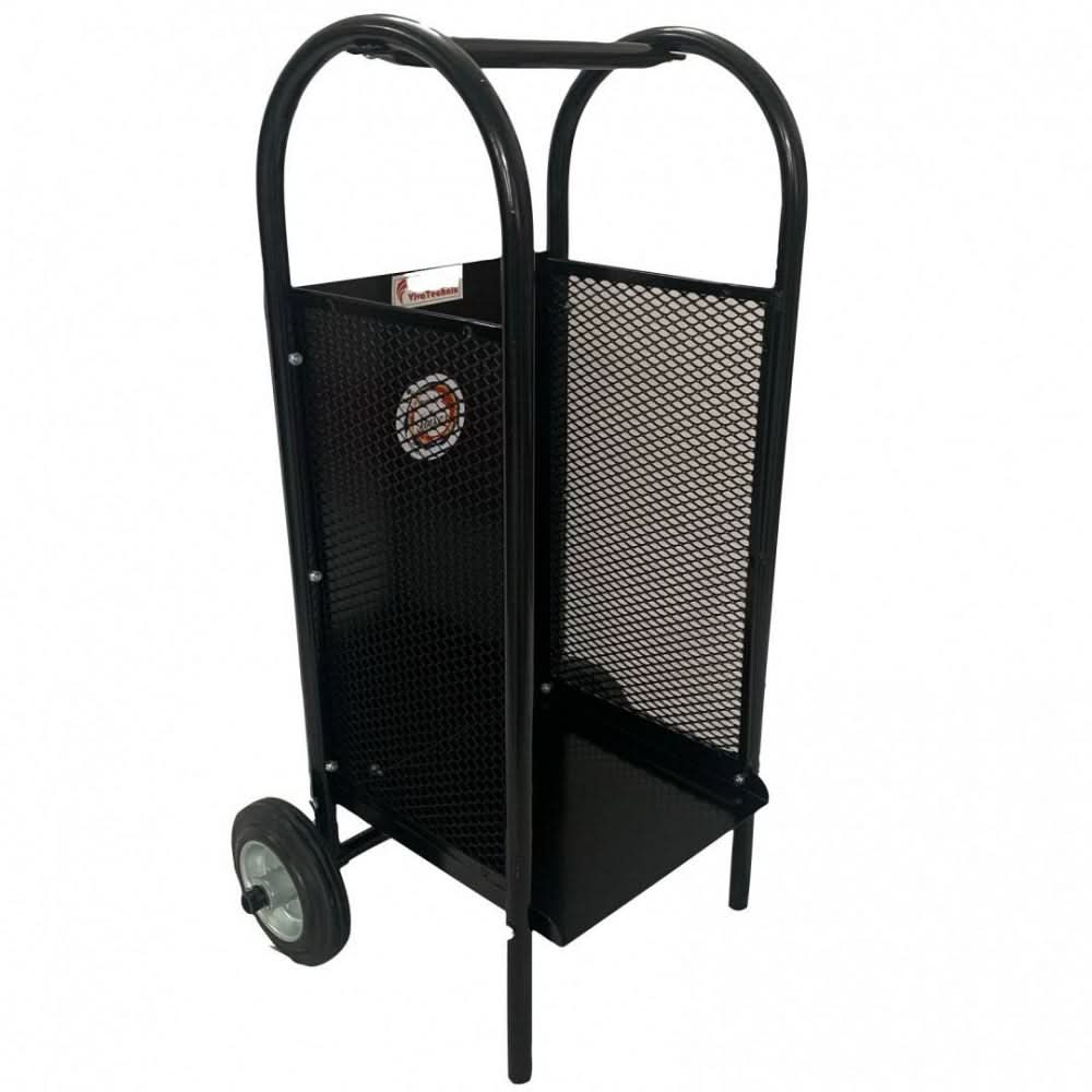 Carucior pentru transportat si depozitat lemne VivaTechnix VMD-1019, max. 40 kg, Negru