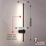 Aplica LED liniara neagra 11W, 550 lm, 600x100x60 mm, 4000K