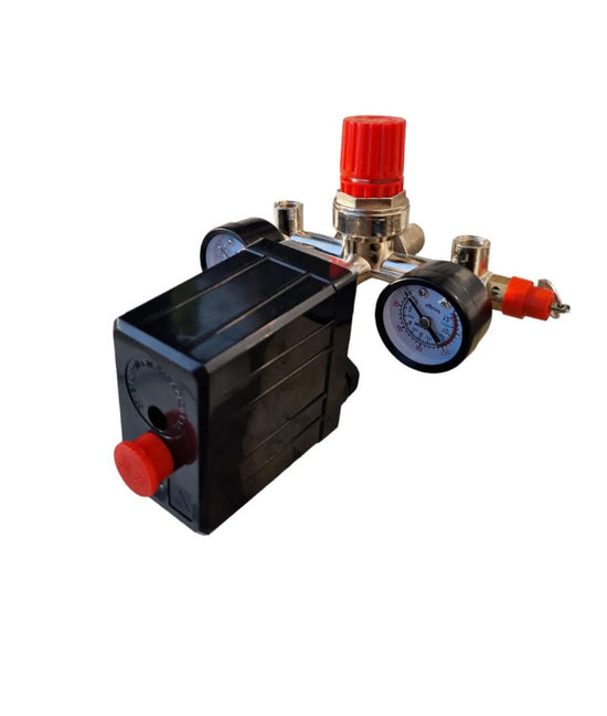 Presostat compresor ZEP SP032 230V, 2 manometre, cuple rapide, 0-170 PSI