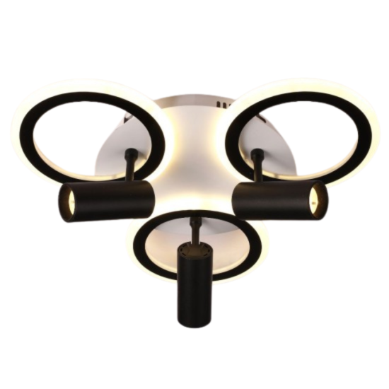 Lustra LED cu 3 Spoturi Carina 65W, 4200lm, 3000K/4000K/6500K, telecomanda