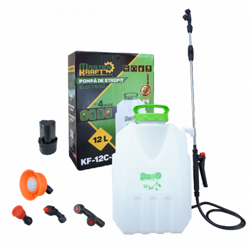 Pompa de stropit electrica (vermorel) Master Kraft KF-12C-1, 12L, acumulator 12V