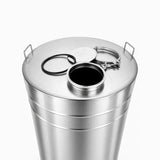 Butoi INOX 350L, AISI 304, capac clamp, Ø602x1252 mm