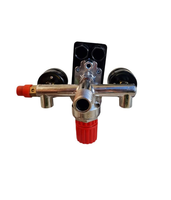 Presostat compresor ZEP SP032 230V, 2 manometre, cuple rapide, 0-170 PSI